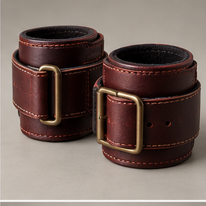 Rail Stitch, leather wrist wraps