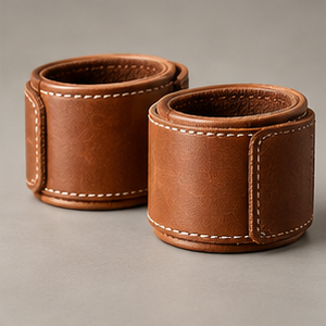 Featured leather wrist wraps